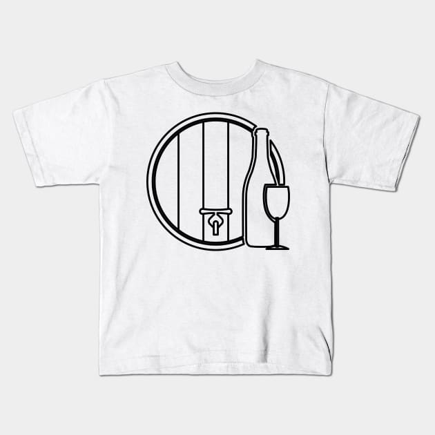 Wine Keg Kids T-Shirt by SWON Design